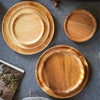 Elegant Acacia Wood Dinner Plates Rustic Tableware Set