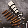 Rustic Elegant 8-Piece Measuring Spoon Set For Baking Kitchen Decor