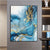 Elegant Blue Marble Canvas Wall Art For Modern Home Decor