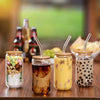 Reusable Bamboo Lid Glass Travel Cup For Hot And Cold Drinks