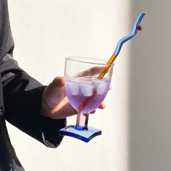 Charmed Colorblock Glass Goblet