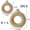 Halo Modern Ceramic Vase 2 Piece Set for Flowers and Home Decor