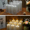 LED Flameless Acrylic Candles 9 Piece Set With Remote Timer
