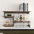 Industrial Floating Bar Shelf Wall Mounted Wood And Metal Rack