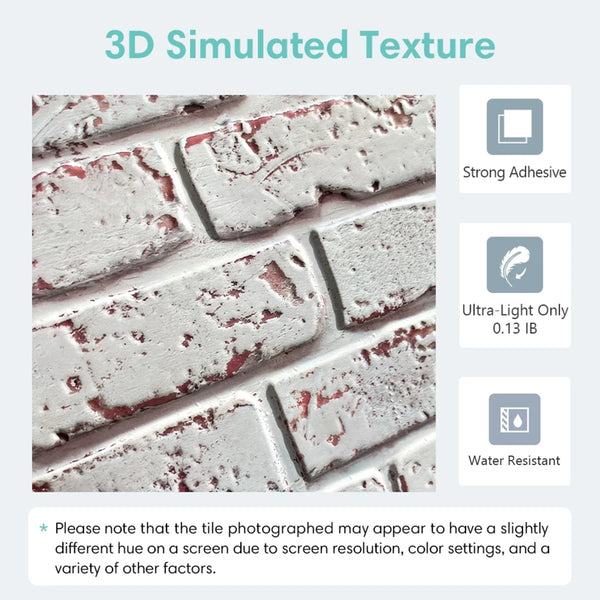 Peel And Stick Faux Brick Wall Panels 3D PVC Waterproof Decor Tiles
