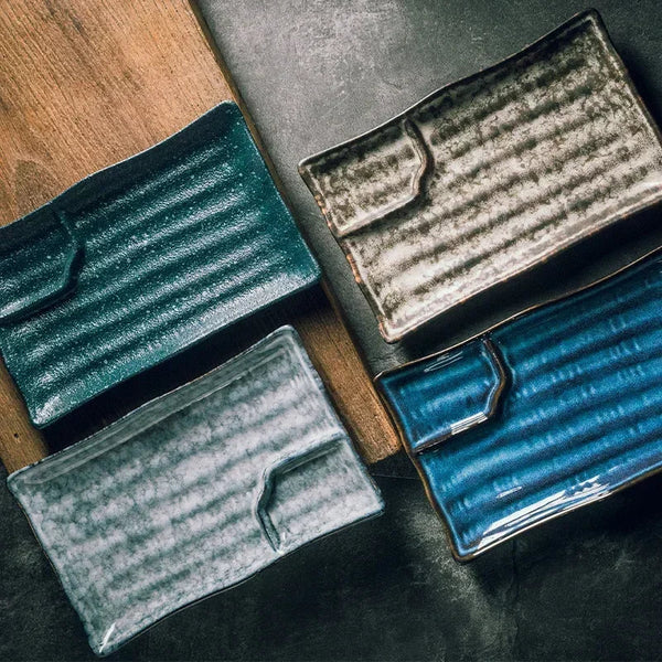 Artisan Ceramic Sushi Plates Elegant Handcrafted Dinnerware Set