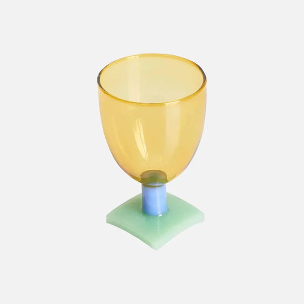 Charmed Colorblock Glass Goblet