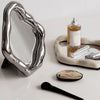 Handcrafted Wabi Sabi Wall Mirror Irregular Oval Design For Modern Home Decor