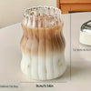 Heat Resistant Ribbed Tumbler 4 Piece Set Clear Modern Drinkware