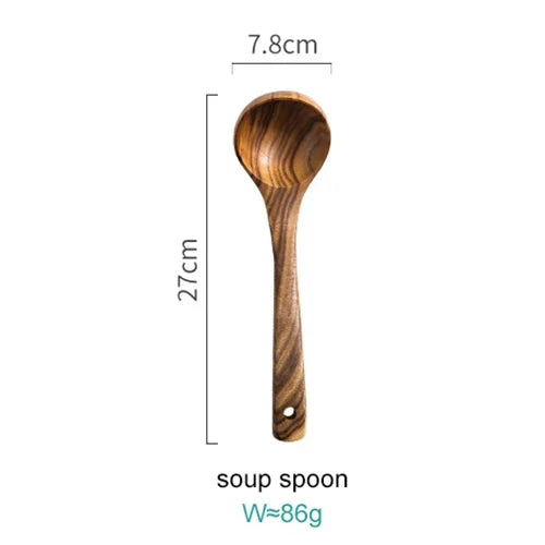 Premium Acacia Wood 8 Piece Cooking Kitchen Utensil Set