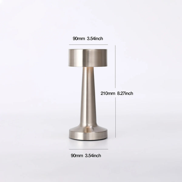Vintage Metallic Table Lamp Industrial Style Sleek Desk Light For Bedroom Decor