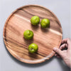 Elegant Acacia Wood Dinner Plates Rustic Tableware Set