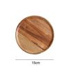 Elegant Acacia Wood Dinner Plates Rustic Tableware Set