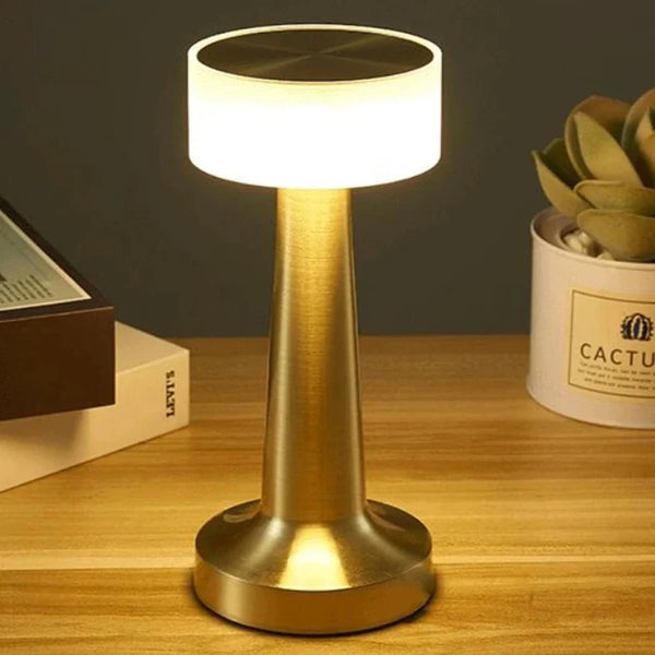 Modern Chrome Table Lamp For Bedroom Nightstand Desk Lighting