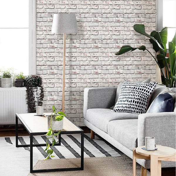 Peel And Stick Faux Brick Wall Panels 3D PVC Waterproof Decor Tiles