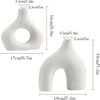 Premium Oblong Vase 2 Piece Set Elegant Modern Home Decor Accent