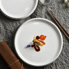 Minimalist White Ceramic Dinner Plate Elegant Kitchen Tableware