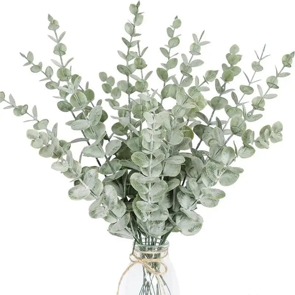 Realistic Faux Eucalyptus Stems For Home Decor And Centerpieces