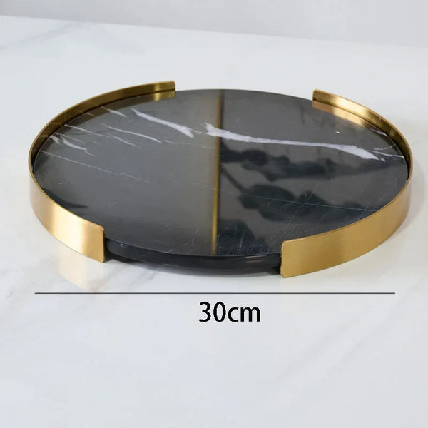 Premium Natural Marble Serving Tray For Home Decor Vanity Organization