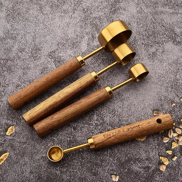 Rustic Elegant 8-Piece Measuring Spoon Set For Baking Kitchen Decor
