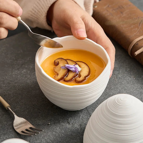 Ovum Luxury Ceramic Serving Bowl For Fruit Desserts And Soups