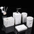 Milan Marble 5 Piece Bathroom Set Elegant Home Decor Accessories