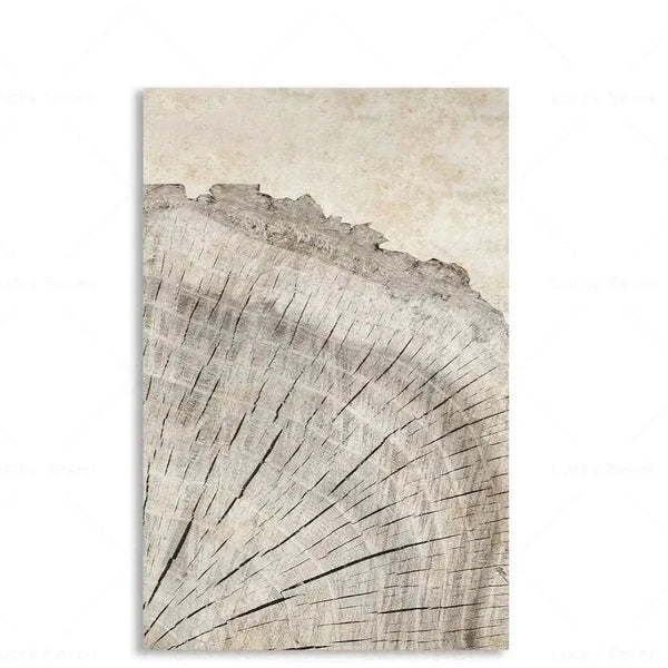 Elegant Tree Rings Abstract Canvas Wall Art For Modern Homes