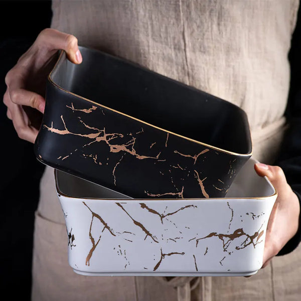 Elegant Marble Serving Bowl For Kitchen Home And Stylish Entertaining