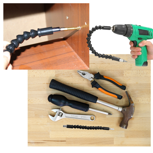 Flexible Drill Bit Holder For Tight Spaces With Extended Reach