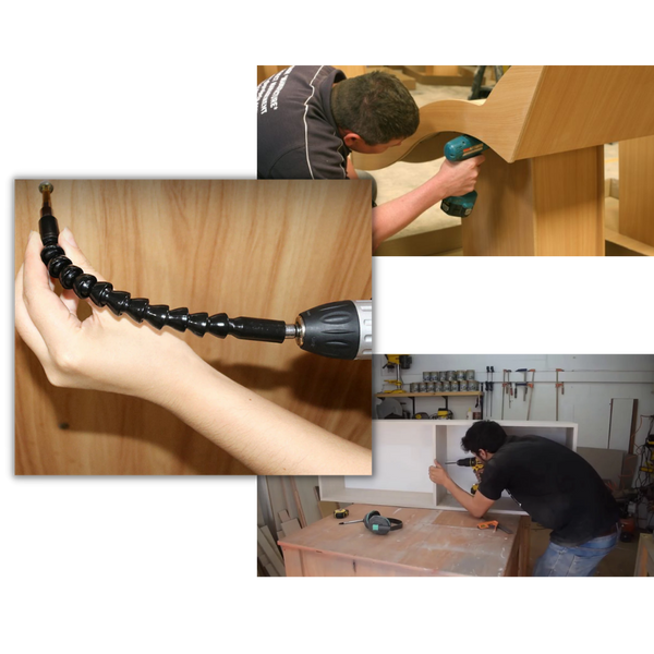 Flexible Drill Bit Holder For Tight Spaces With Extended Reach