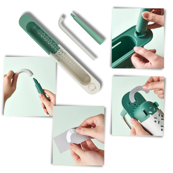 Extendable Sink Storage Rack For Flexible Kitchen Tool Organization