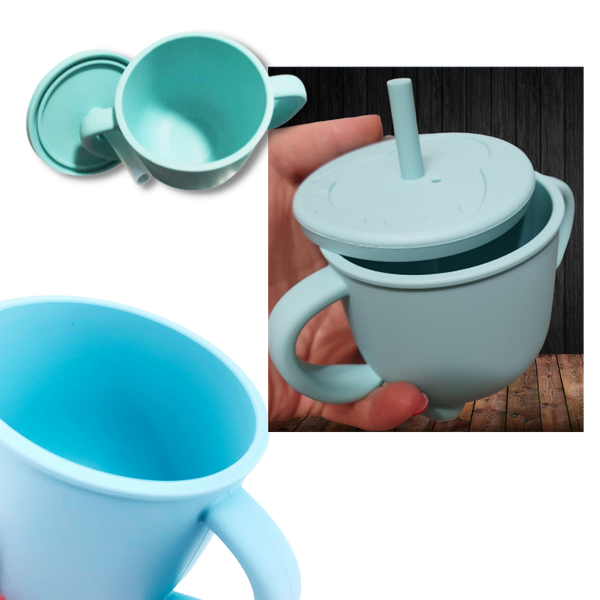 Leakproof Silicone Sippy Cup For Babies With Anti Spill Lid