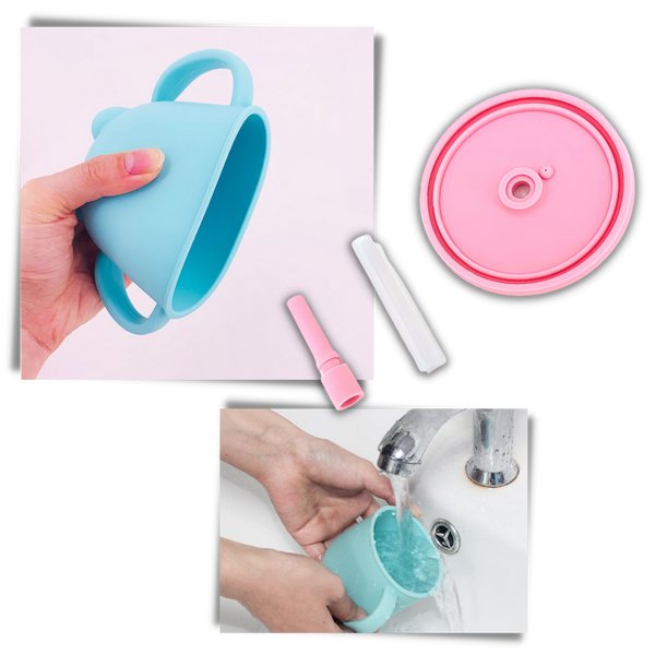 Leakproof Silicone Sippy Cup For Babies With Anti Spill Lid