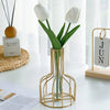 Gold Wire Cage Vase Home Decor Centerpiece Elegant Luxury Metal Flower Holder