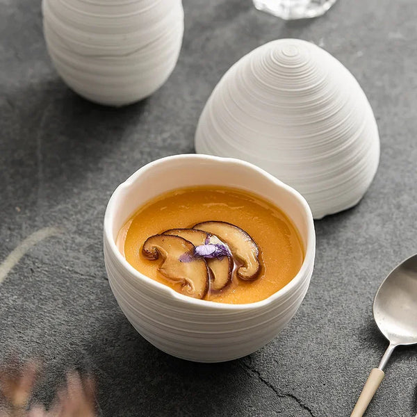 Ovum Luxury Ceramic Serving Bowl For Fruit Desserts And Soups