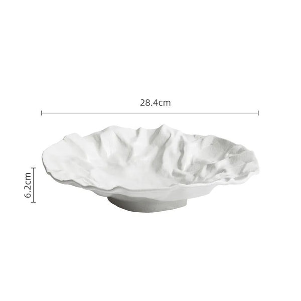 Coastal Tidal Ripple Decorative Serving Bowl For Elegant Dining