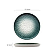 Emerald Gradient Dinner Plates Elegant Green Ceramic Tableware