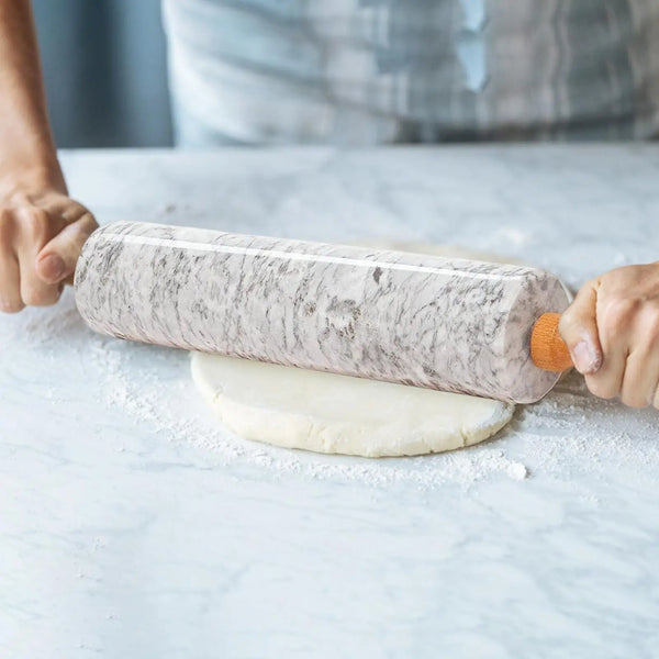 Cool Smooth Marble Rolling Pin for Baking Pastry and Dough