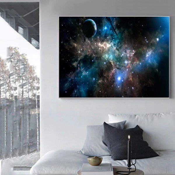 Custom Nebula Canvas Wall Art Cosmic Universe Print Home Decor