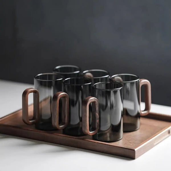 Akari Minimalist Heat Resistant Glass Mug For Tea Coffee