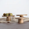 Rustic Natural Wood Food Stand For Kitchen Dining Serving Tabletop