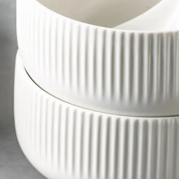 Ribbed Texture 25 Piece Dinnerware Set For Elegant Dining And Entertaining