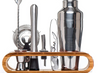 Luxury Metallic Home Bar Set With Elegant Cocktail Serving Tools
