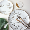 Elegant Marble Plate 2 Piece Set For Modern Dining Table Setting
