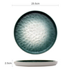 Emerald Gradient Dinner Plates Elegant Green Ceramic Tableware