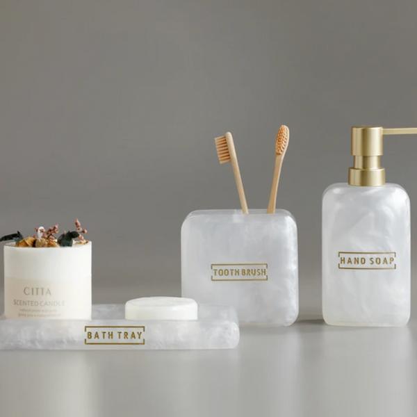 Luxury Pearl 3 Piece Bathroom Accessory Set For Elegant Decor