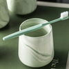 Green Marble 4 Piece Bathroom Set Modern Natural Stone