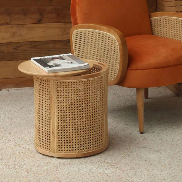 Woodland Haven Storage Wooden Side Table Elegant Design