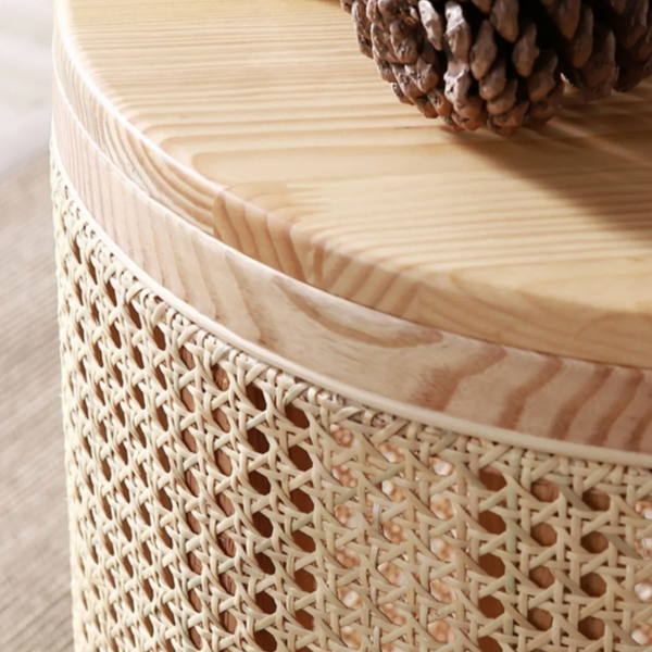 Woodland Haven Storage Wooden Side Table Elegant Design