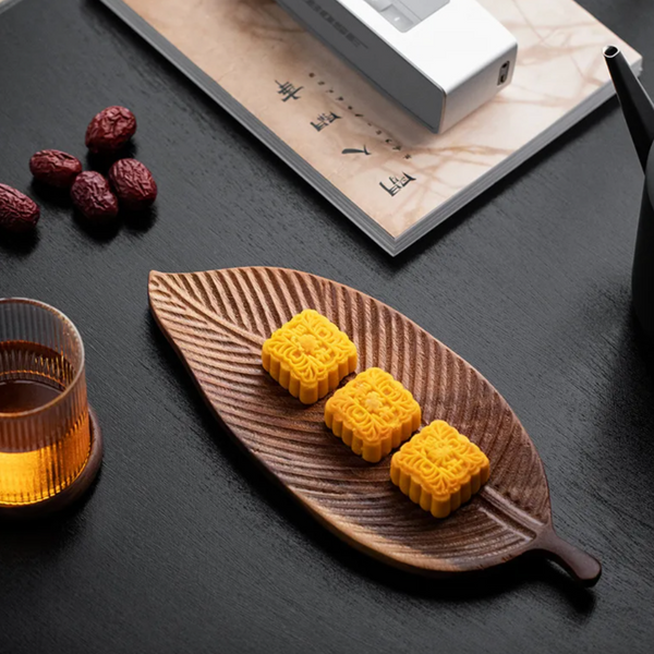 Eco Friendly Walnut Leaf Dinner Plates Natural Tableware